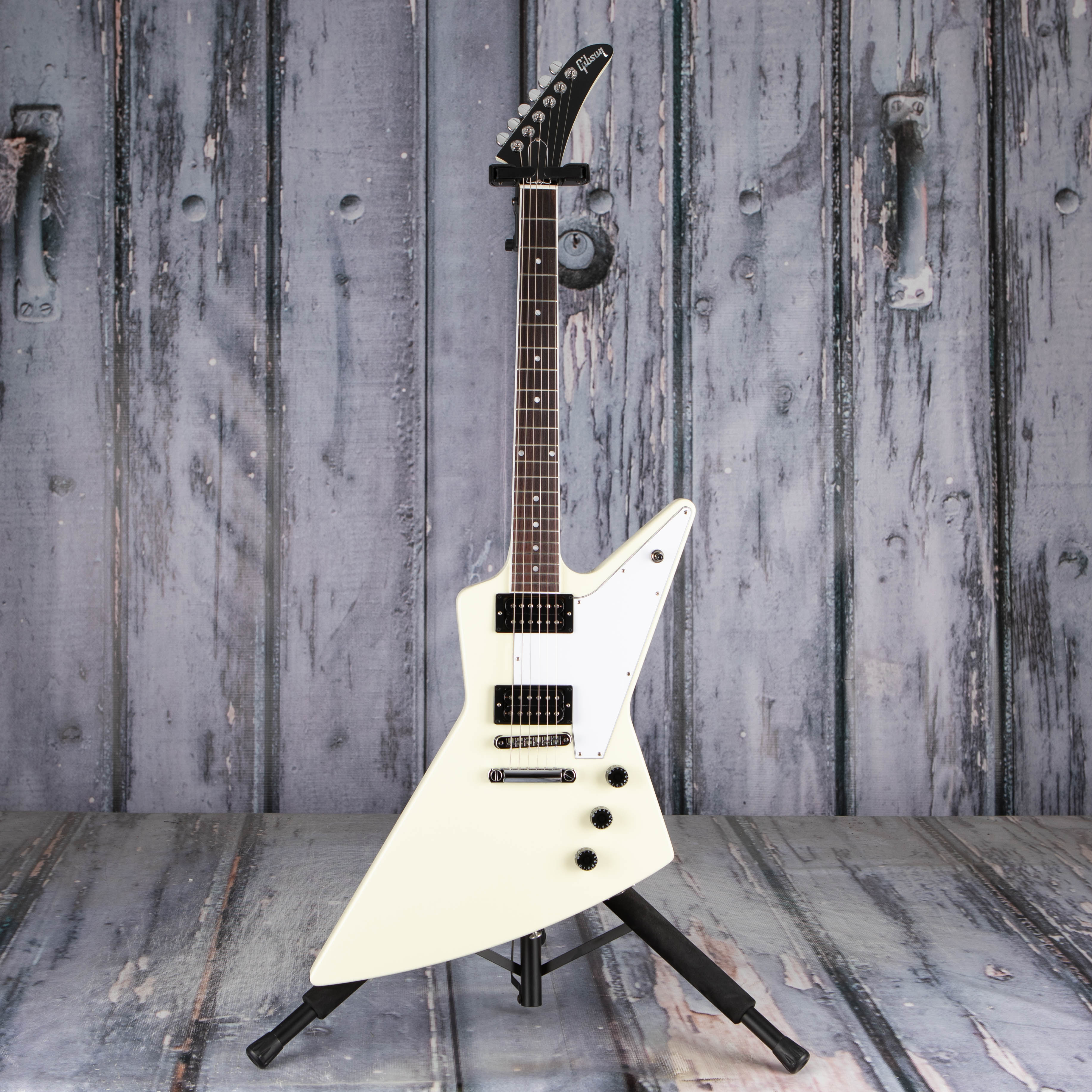 Gibson USA 70s Explorer Electric Guitar, Classic White, front