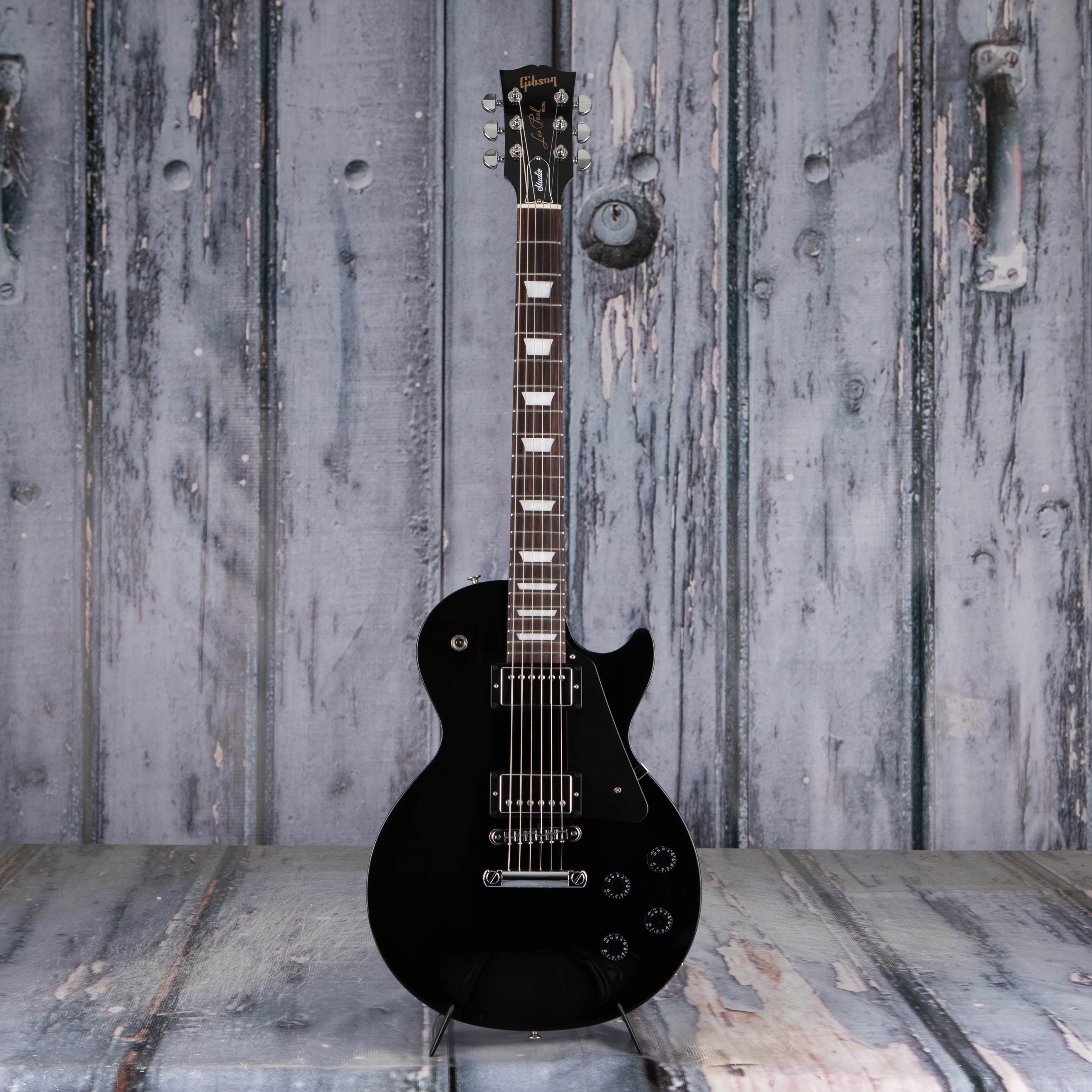 Gibson USA Les Paul Studio Electric Guitar, Ebony, front