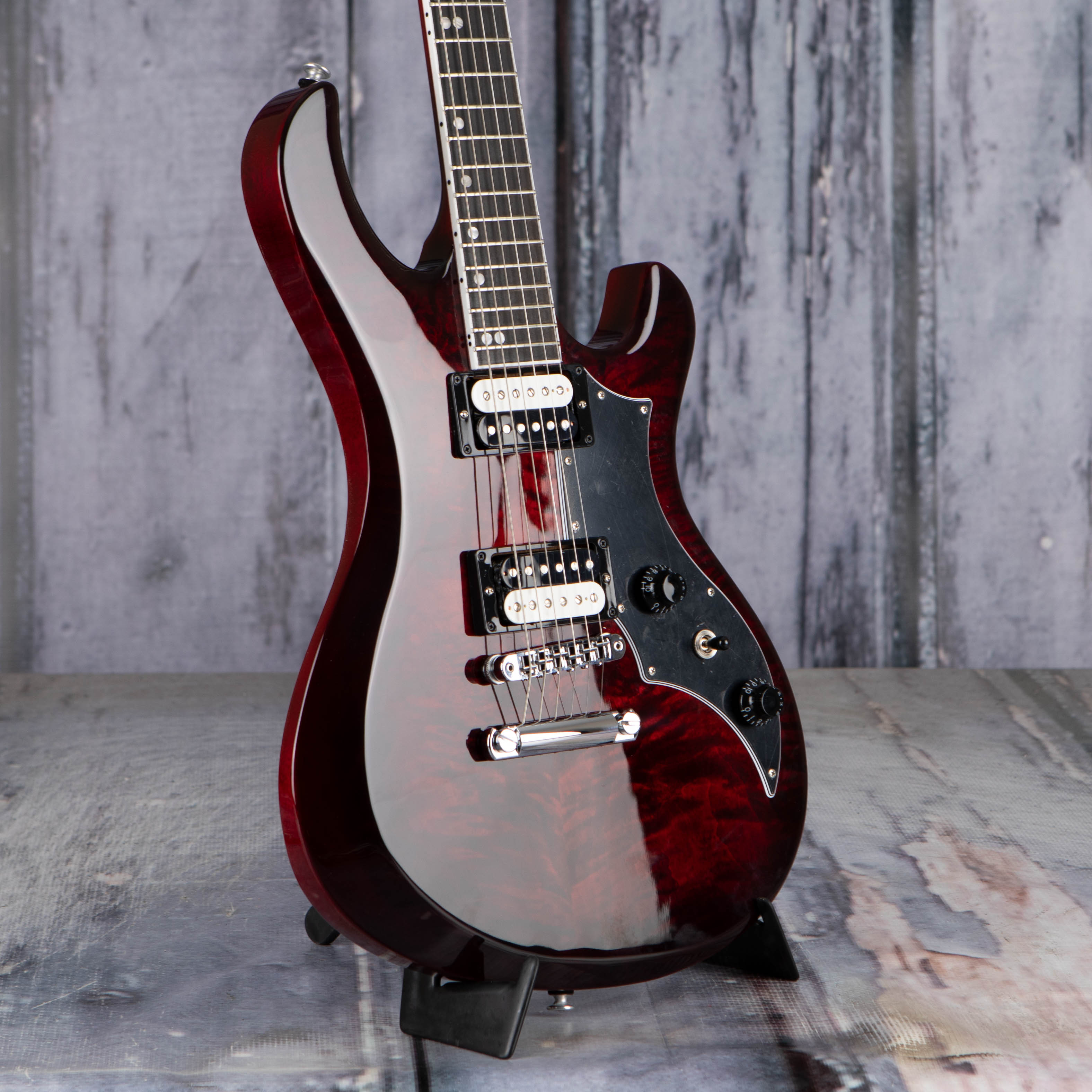 Gibson Victory Figured Top Electric Guitar, Wine Red, angle