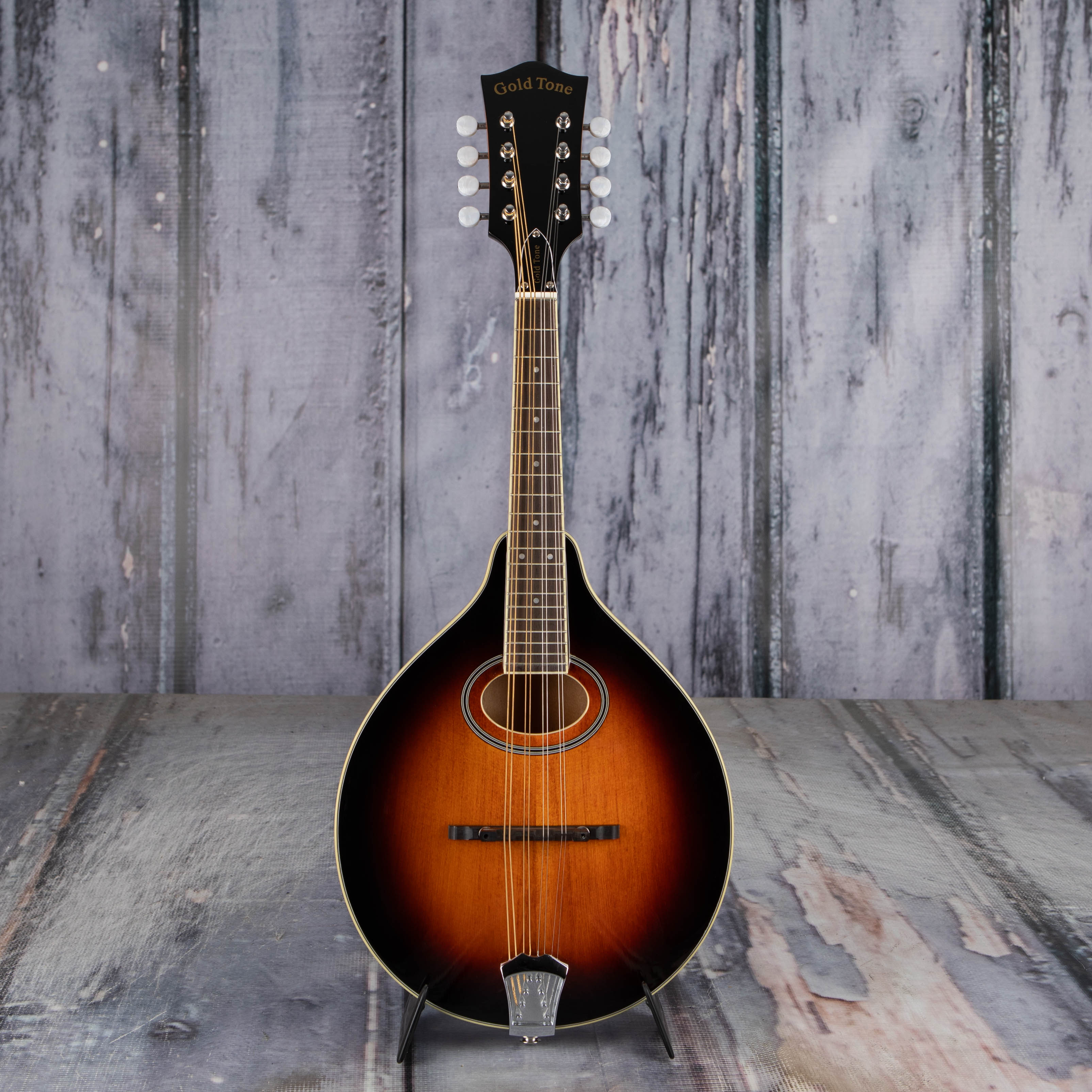 Gold Tone GM-50+ A-Style Acoustic/Electric Mandolin, Tobacco Sunburst, front