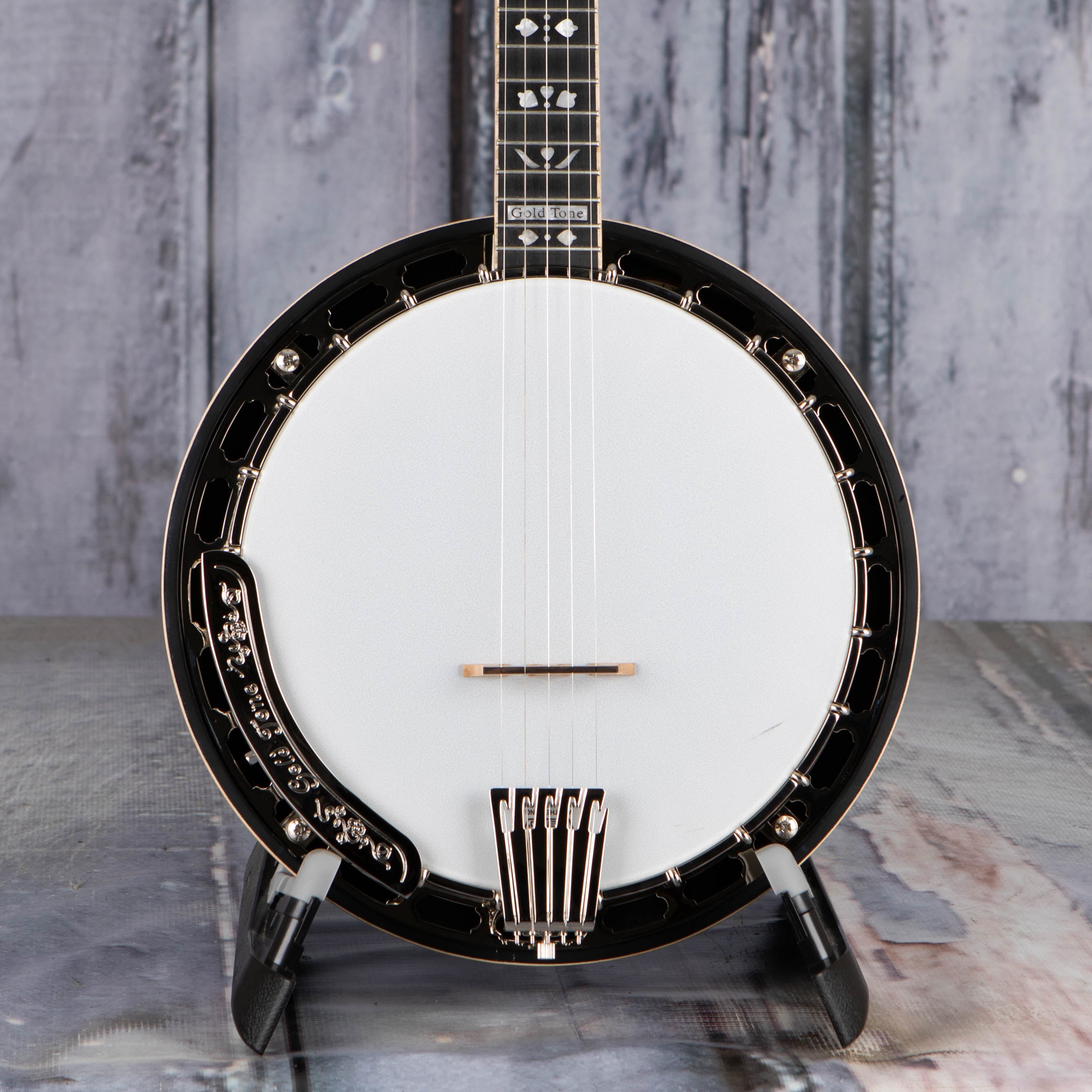 Gold Tone OB-250 Orange Blossom Bluegrass Banjo, Vintage Brown, front closeup