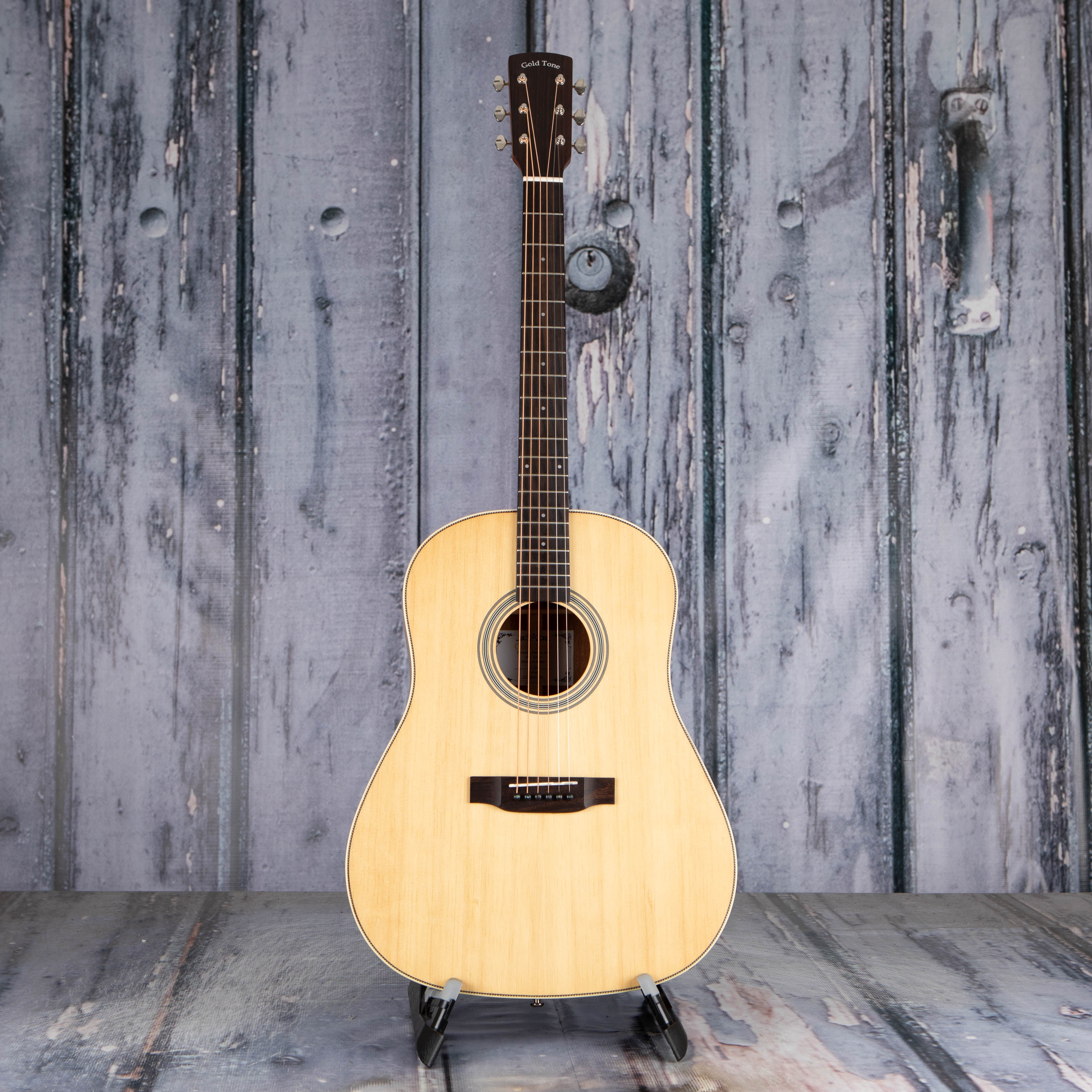 Gold Tone The Bell Acoustic/Electric Guitar, Satin Natural, front