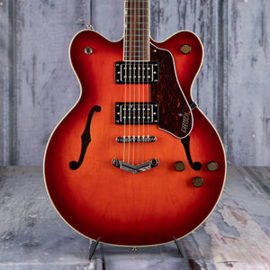 Gretsch G2622 Streamliner Center Block Double-Cut W/ V-Stoptail Semi-Hollowbody Guitar, Fireburst, front closeup