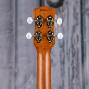 Luna Maluhia Peace Concert Ukulele, Natural, back headstock