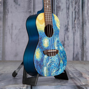 Luna Starry Night Concert Ukulele, Starry Night, angle