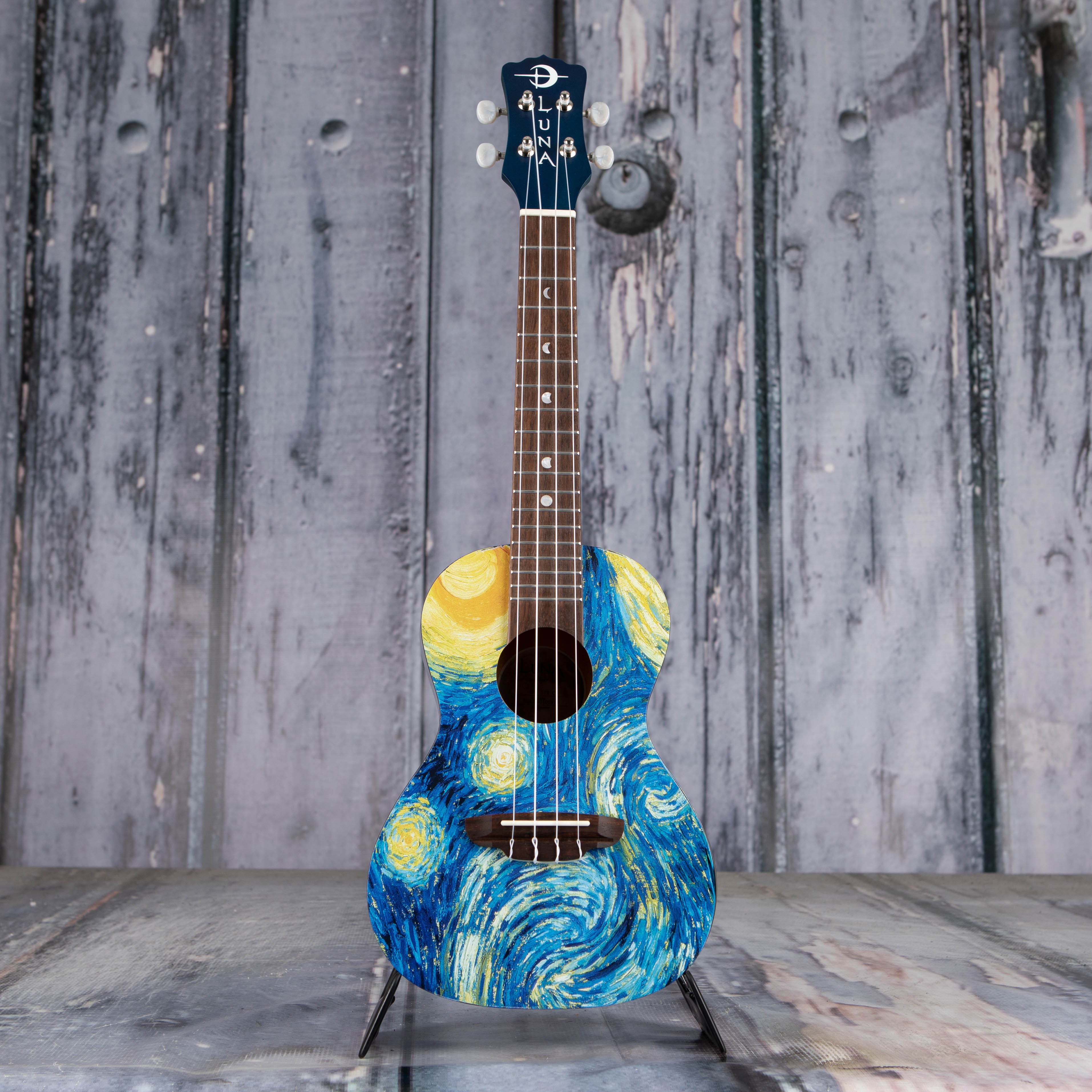 Luna Starry Night Concert Ukulele, Starry Night, front