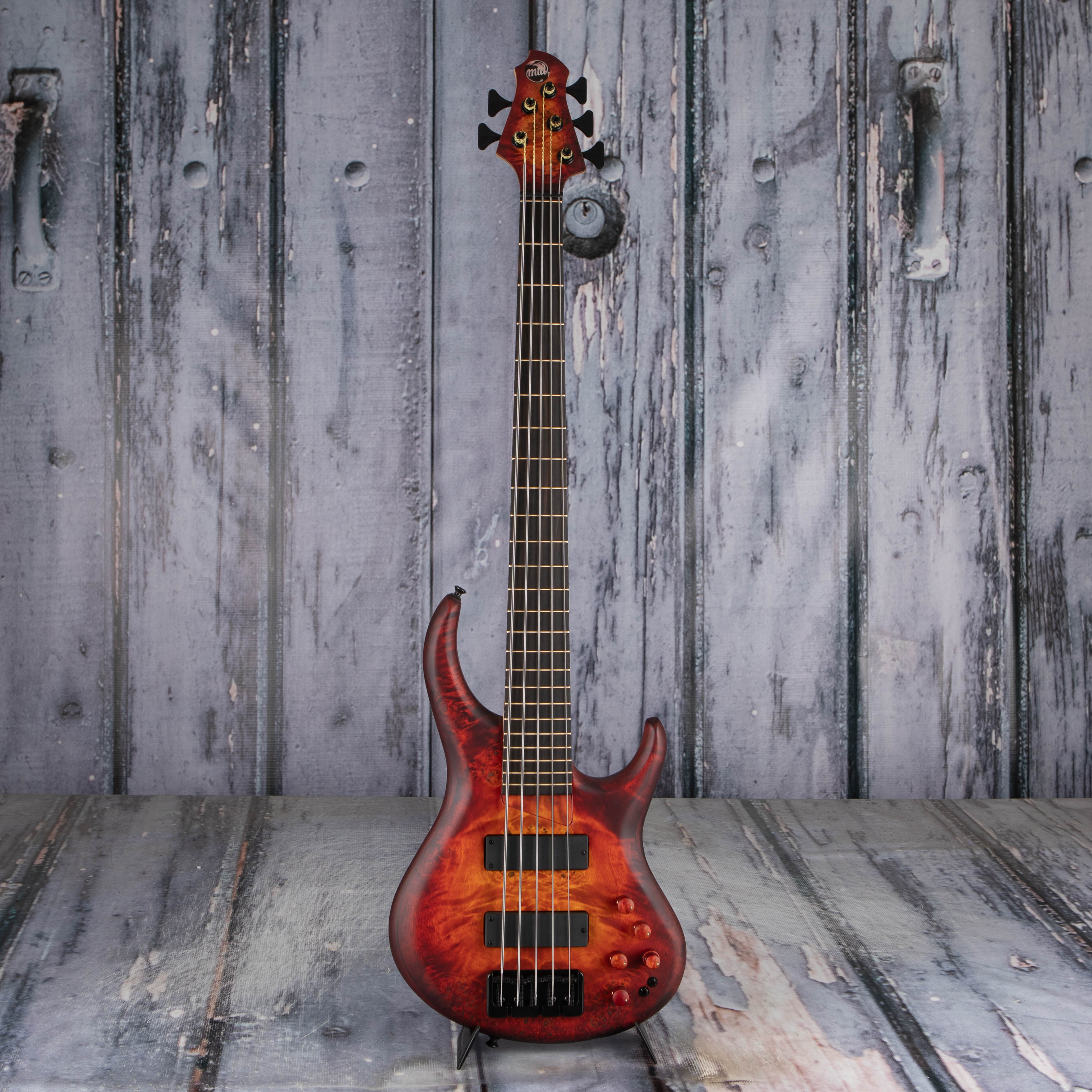 MTD 534-24 10-Top 5-String Electric Bass Guitar, Red Fade Sunburst, front