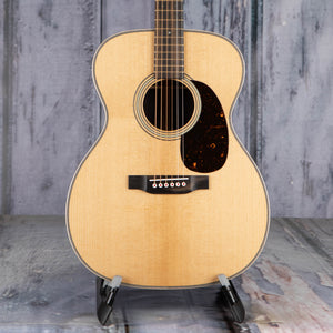 Martin 000-28 Modern Deluxe Acoustic Guitar, Natural, front closeup