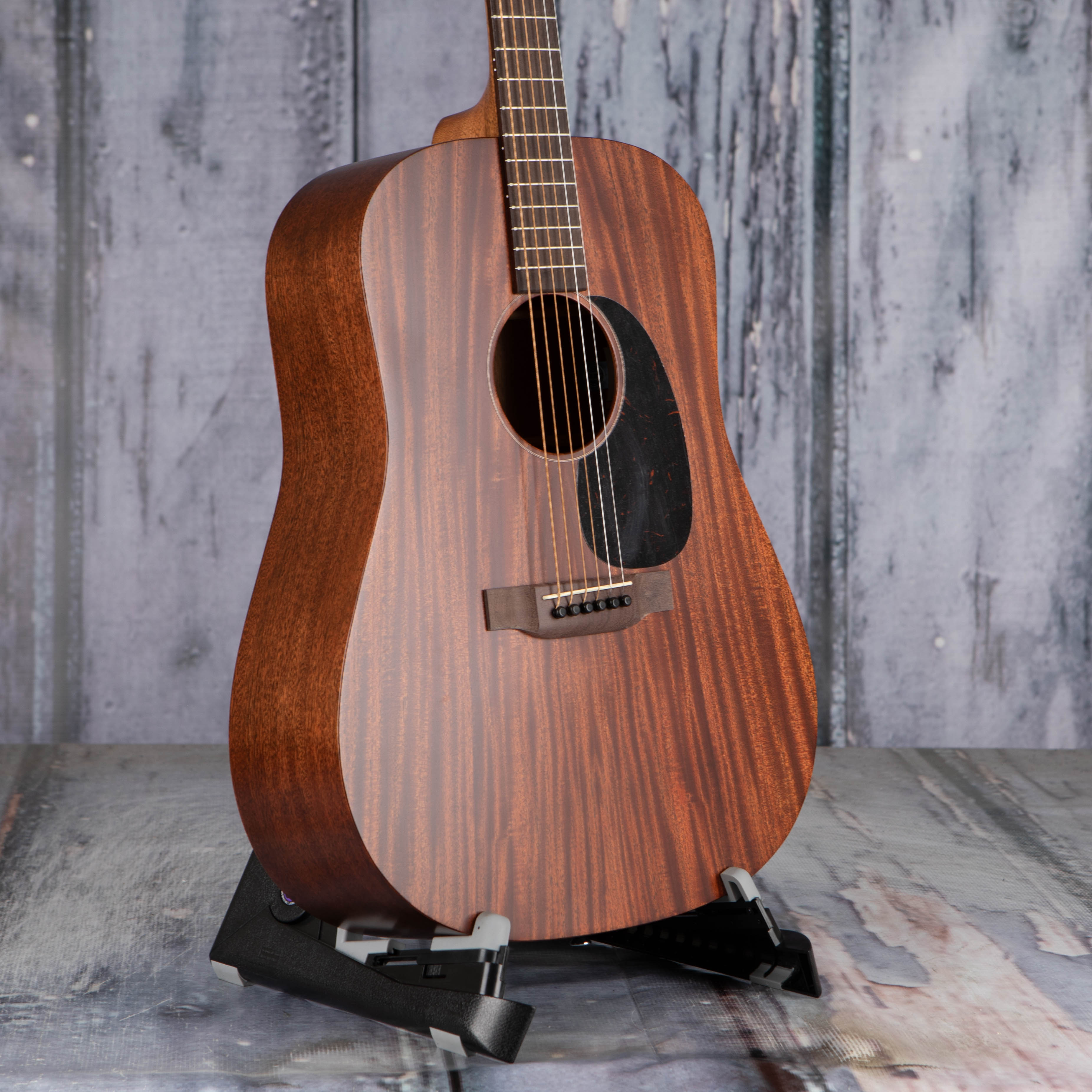 Martin D-15E Acoustic/Electric Guitar, Natural, angle