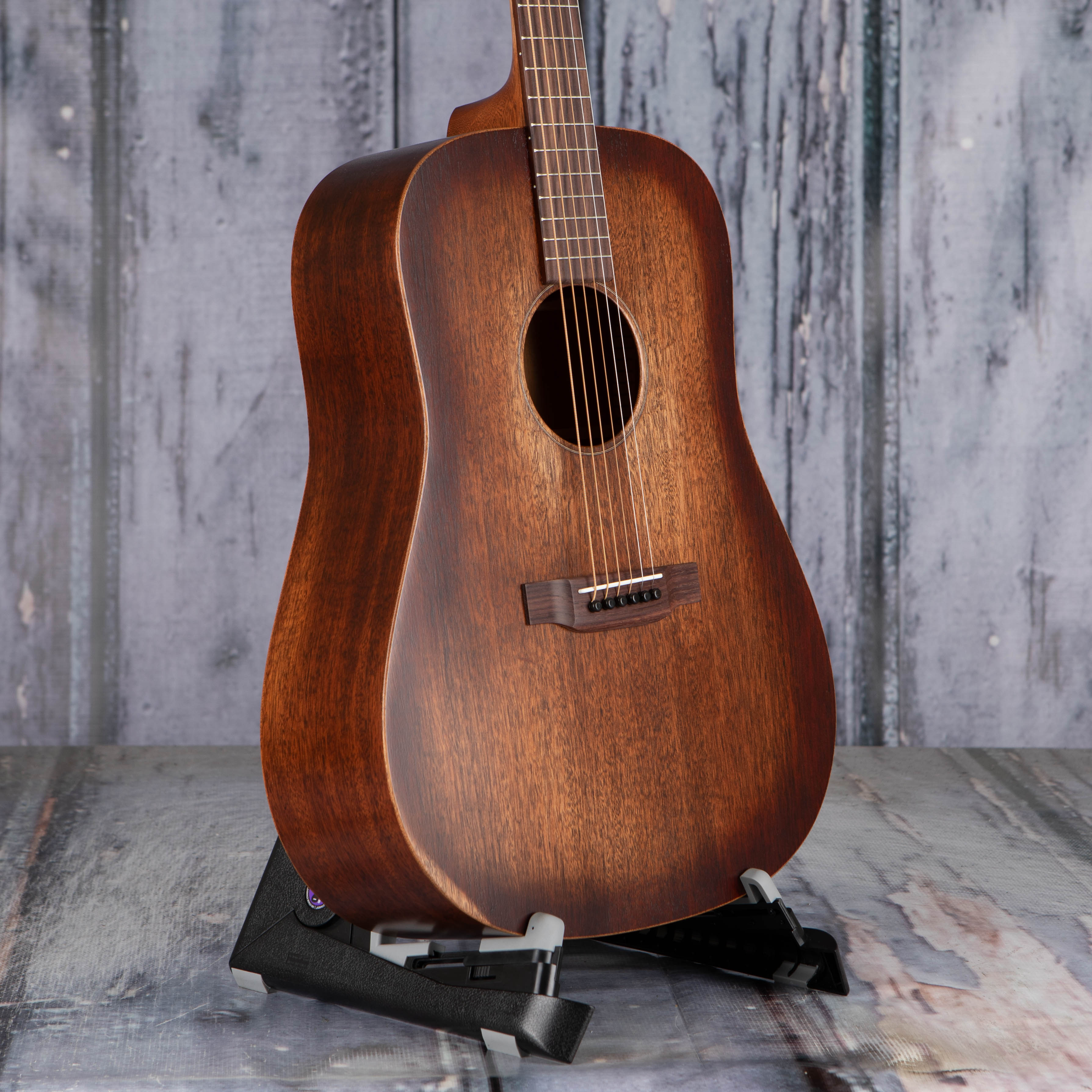 Martin D-15M StreetMaster Dreadnought Acoustic Guitar, Mahogany Burst, angle