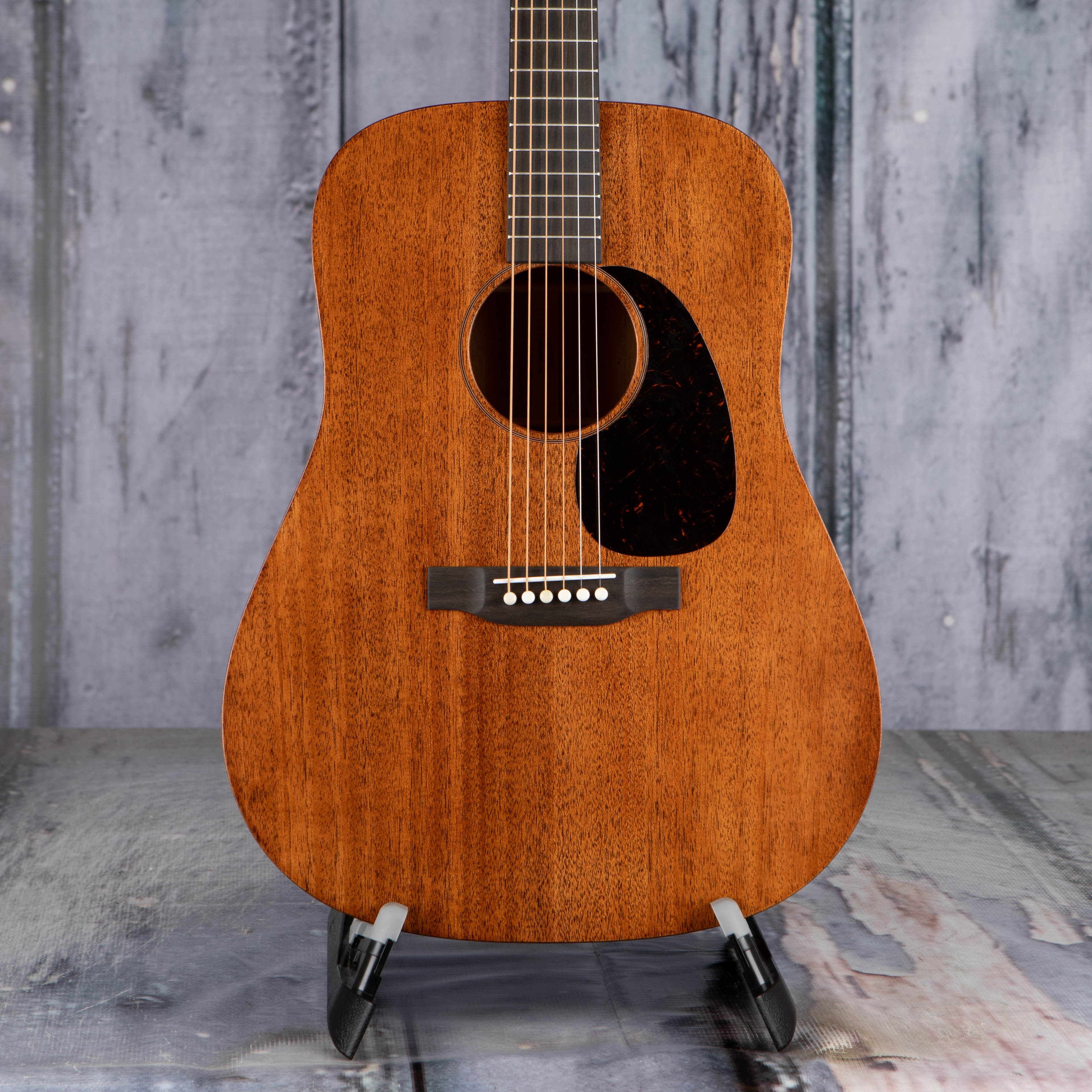 Martin D-17 Acoustic Guitar, Dark Mahogany, front closeup