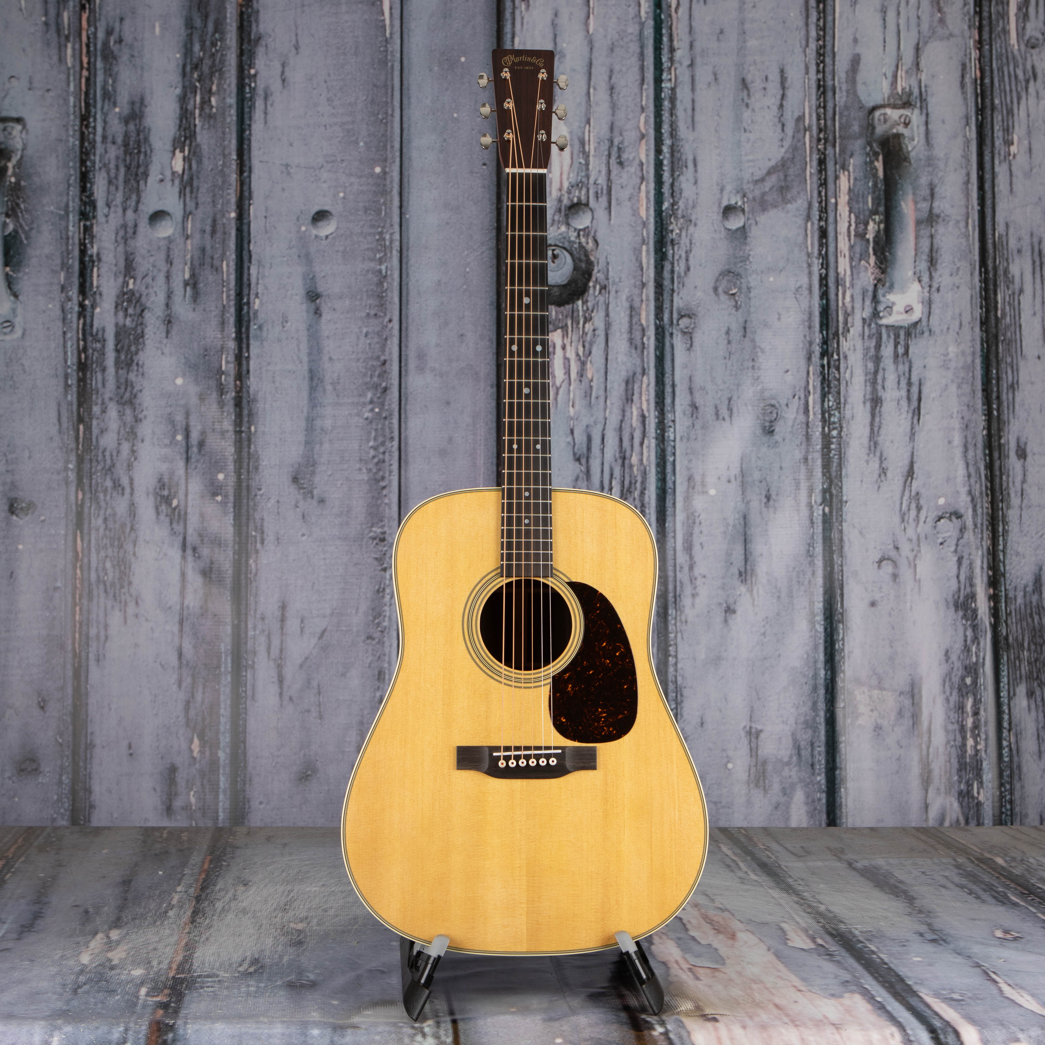 Martin D-28 Standard Acoustic Guitar, Natural, front