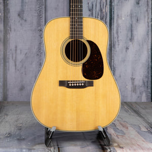 Martin D-28 Standard Acoustic Guitar, Natural, front closeup