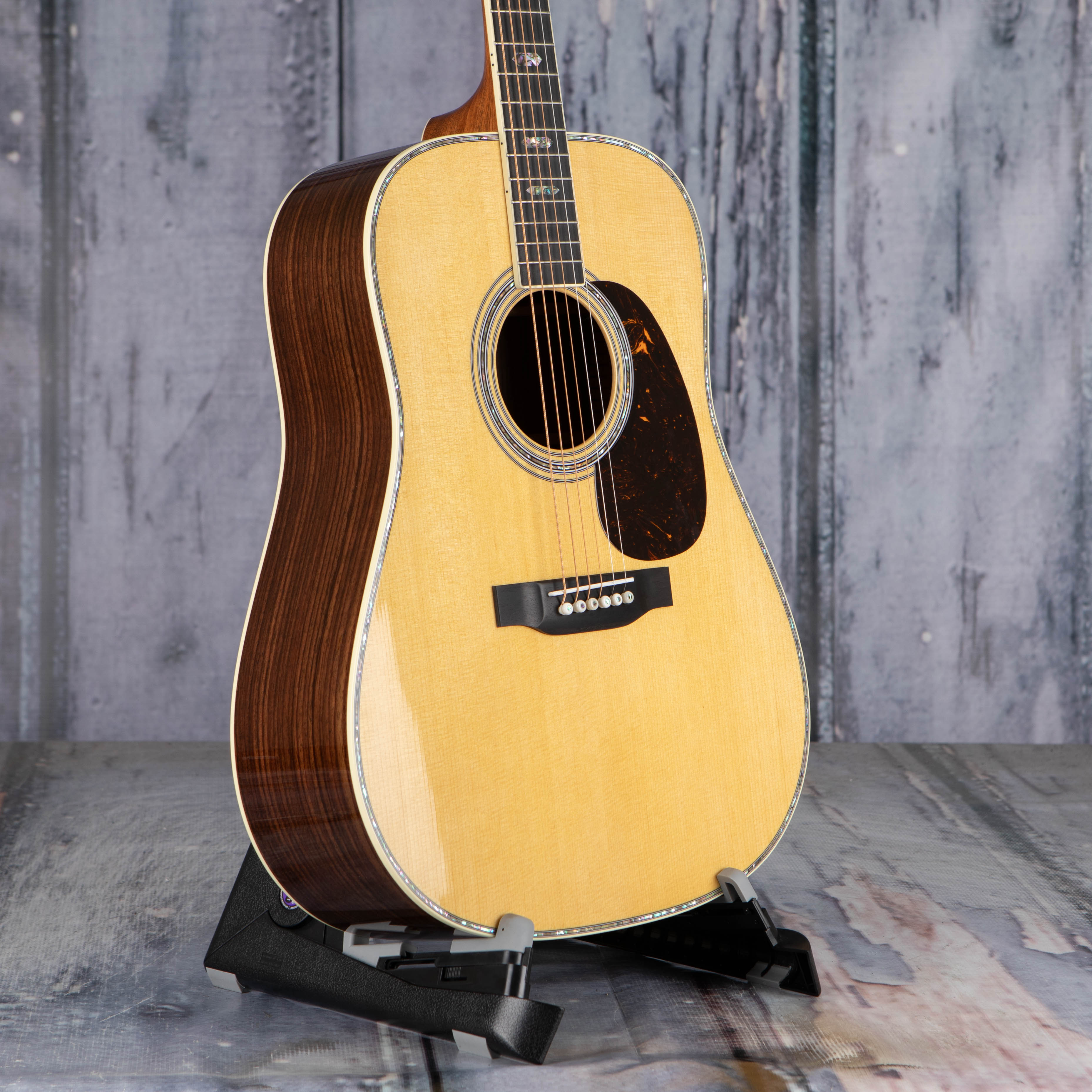 Martin D-41 Acoustic Guitar, Natural, angle