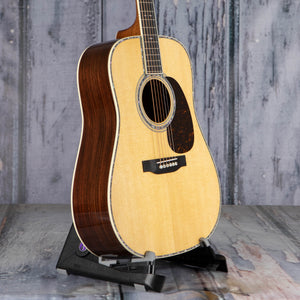 Martin D-42 Acoustic Guitar, Natural, angle