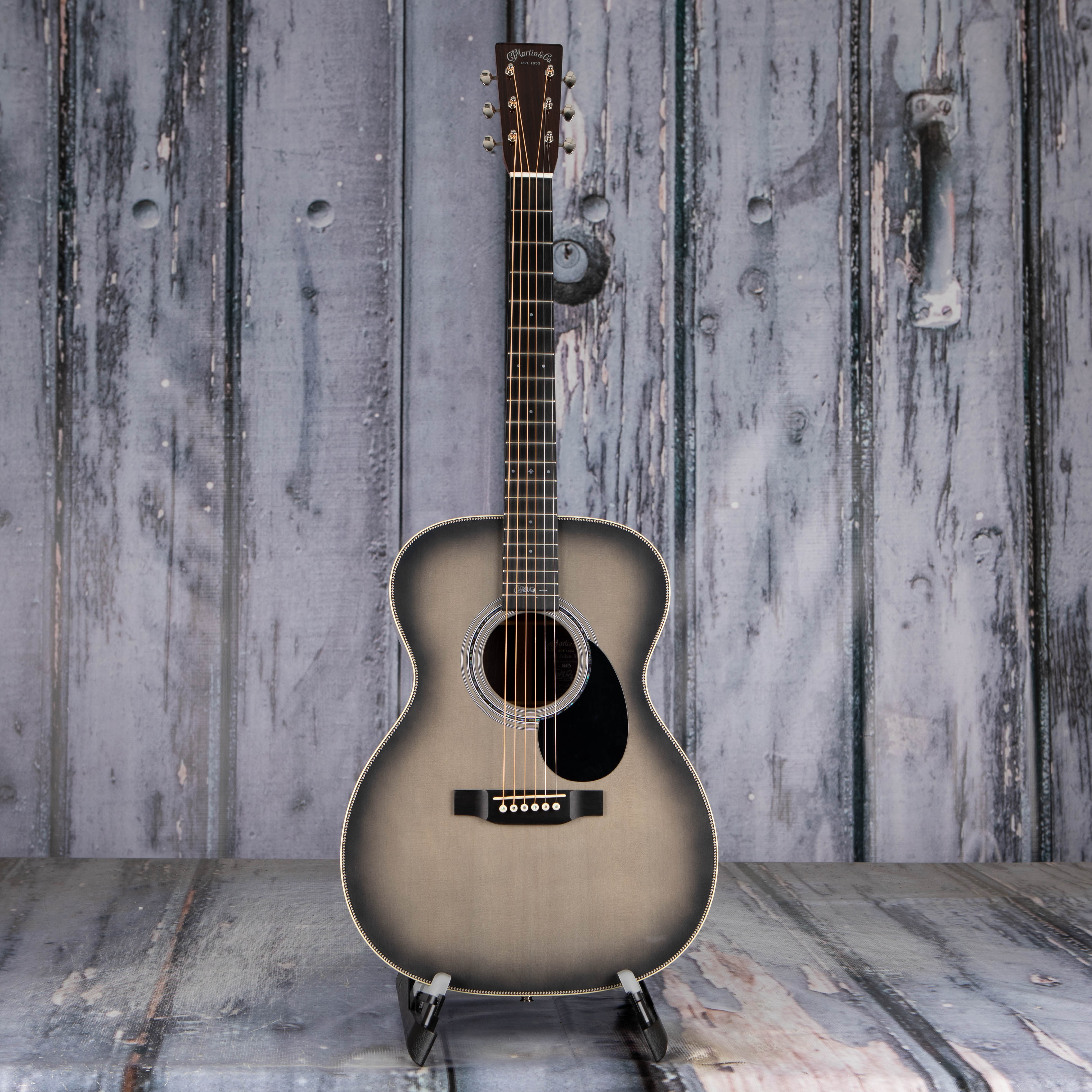 Martin OMJM John Mayer 20th Anniversary Acoustic/Electric Guitar, Platinum Gray Burst, front