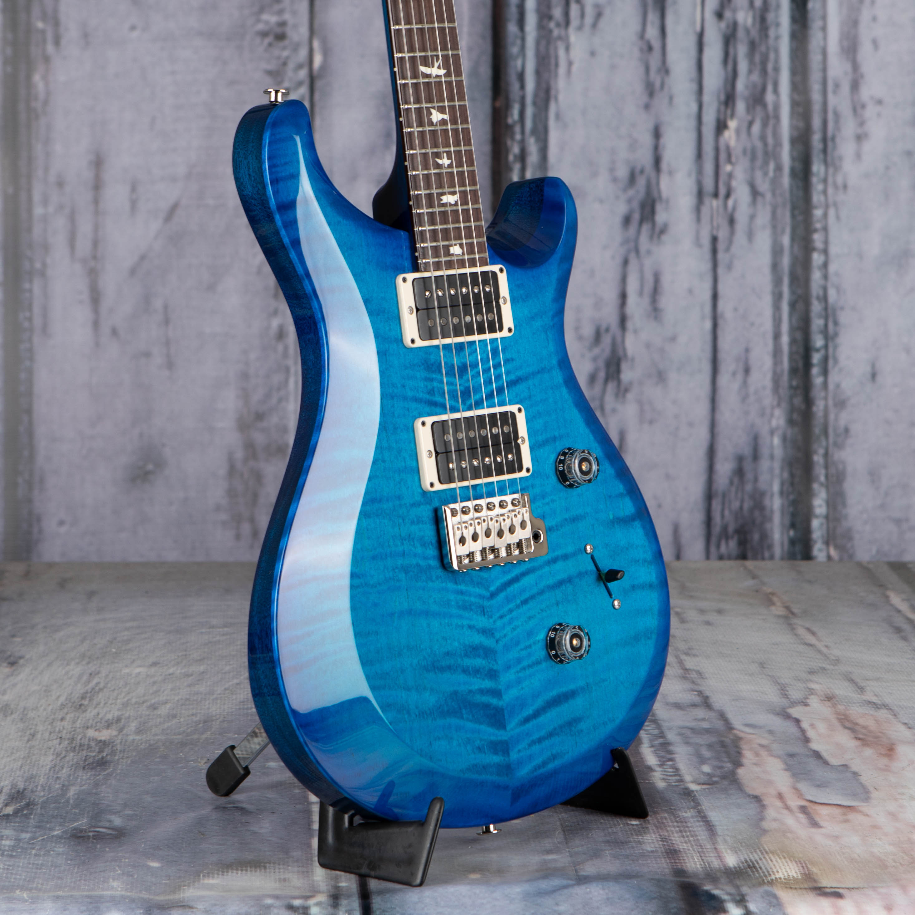 Paul Reed Smith S2 Custom 24 Electric Guitar, Lake Blue, angle