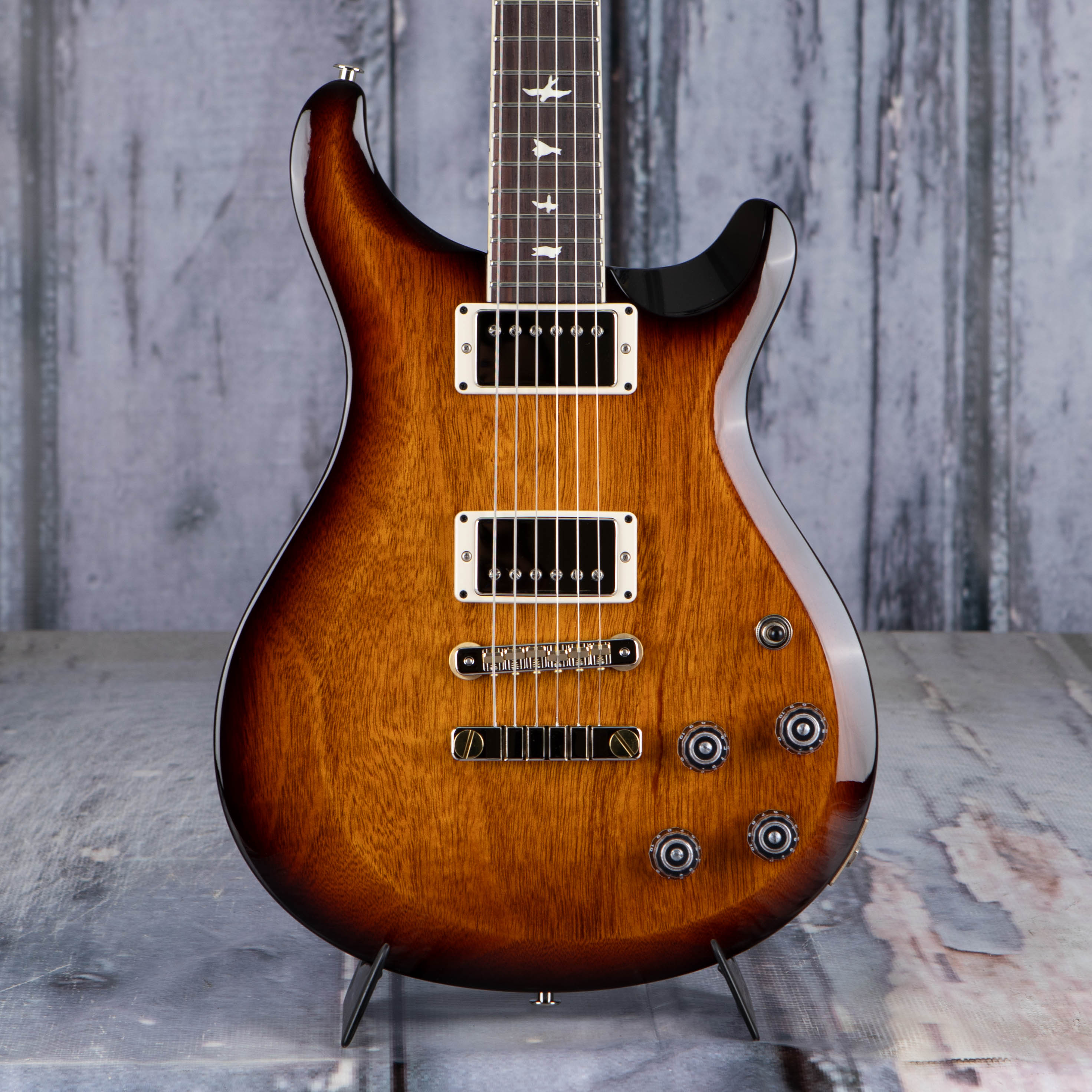 Paul Reed Smith S2 McCarty 594 Thinline Electric Guitar, McCarty Tobacco Burst, front closeup