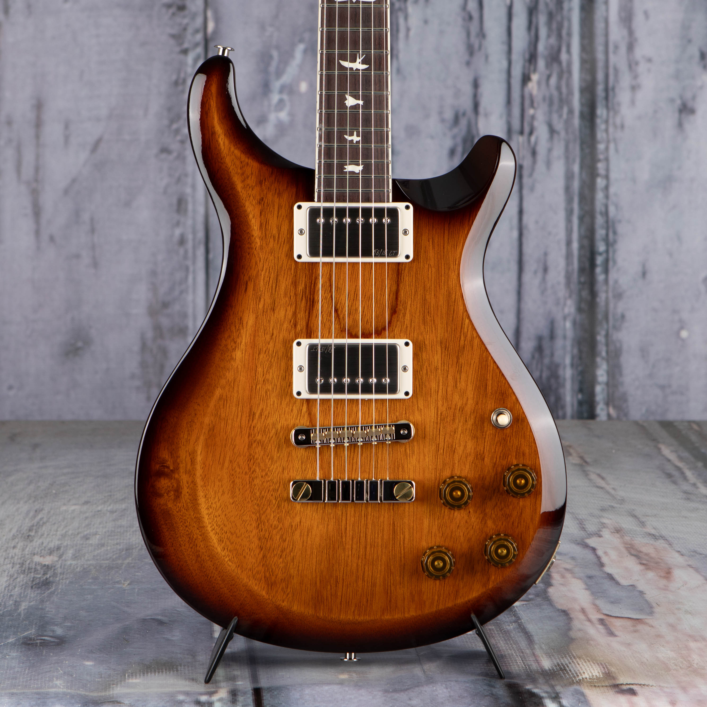 Paul Reed Smith S2 McCarty 594 Thinline Electric Guitar, McCarty Tobacco Burst, front closeup