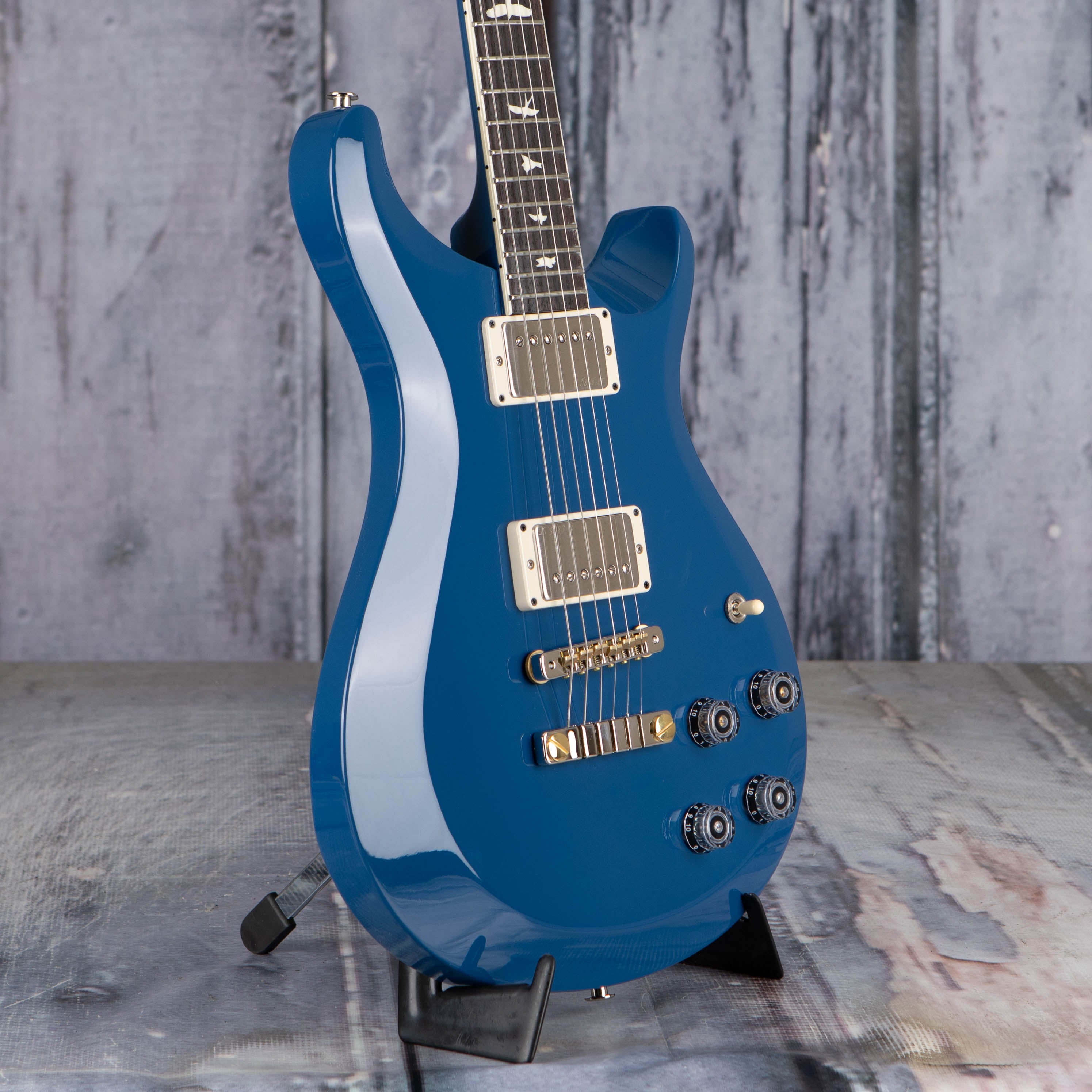 Paul Reed Smith S2 McCarty Thinline Standard Electric Guitar, Space Blue, angle