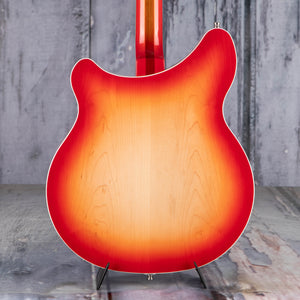 Rickenbacker 360 Deluxe Thinline Semi-Hollowbody Electric Guitar, Fireglo, back closeup