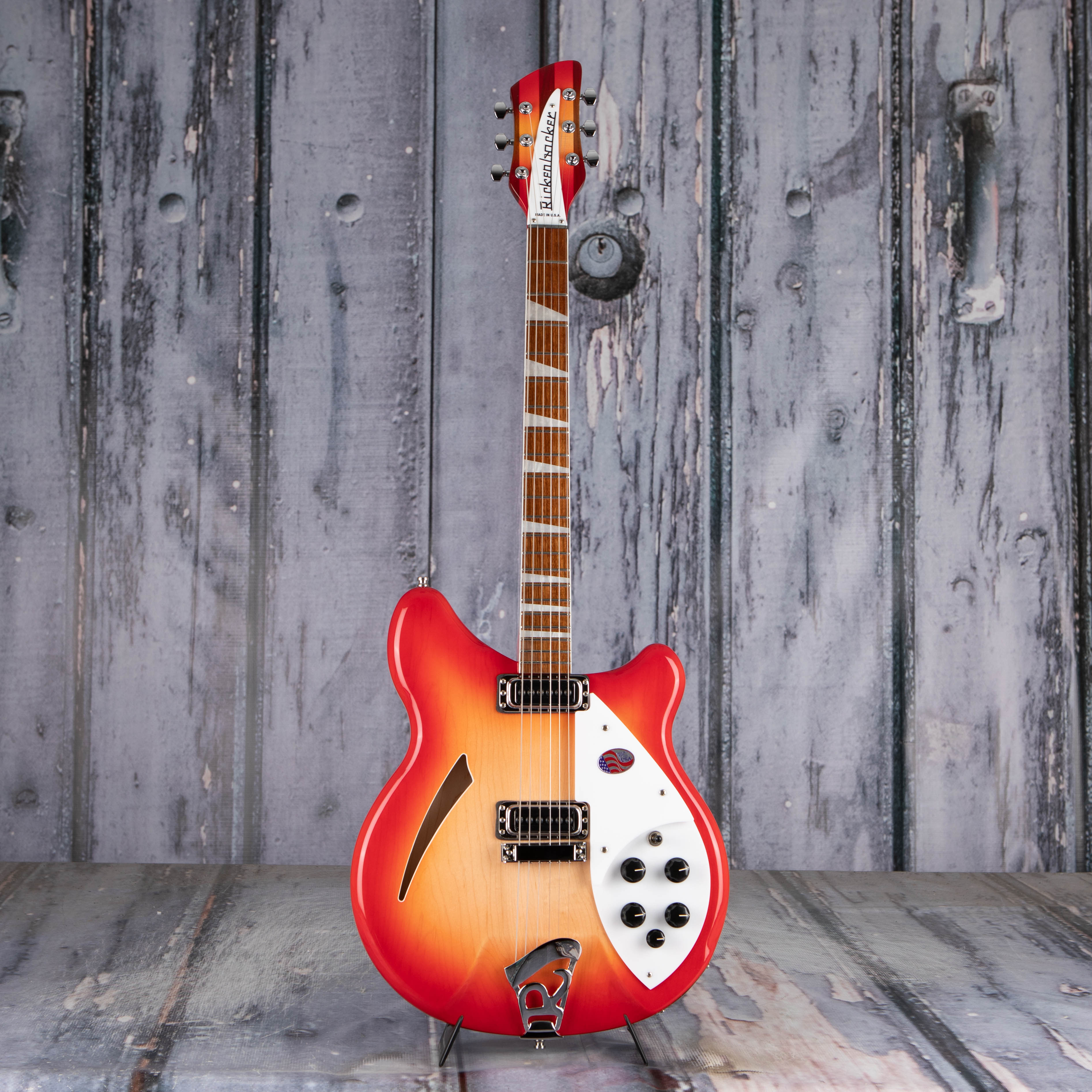 Rickenbacker 360 Deluxe Thinline Semi-Hollowbody Electric Guitar, Fireglo, front