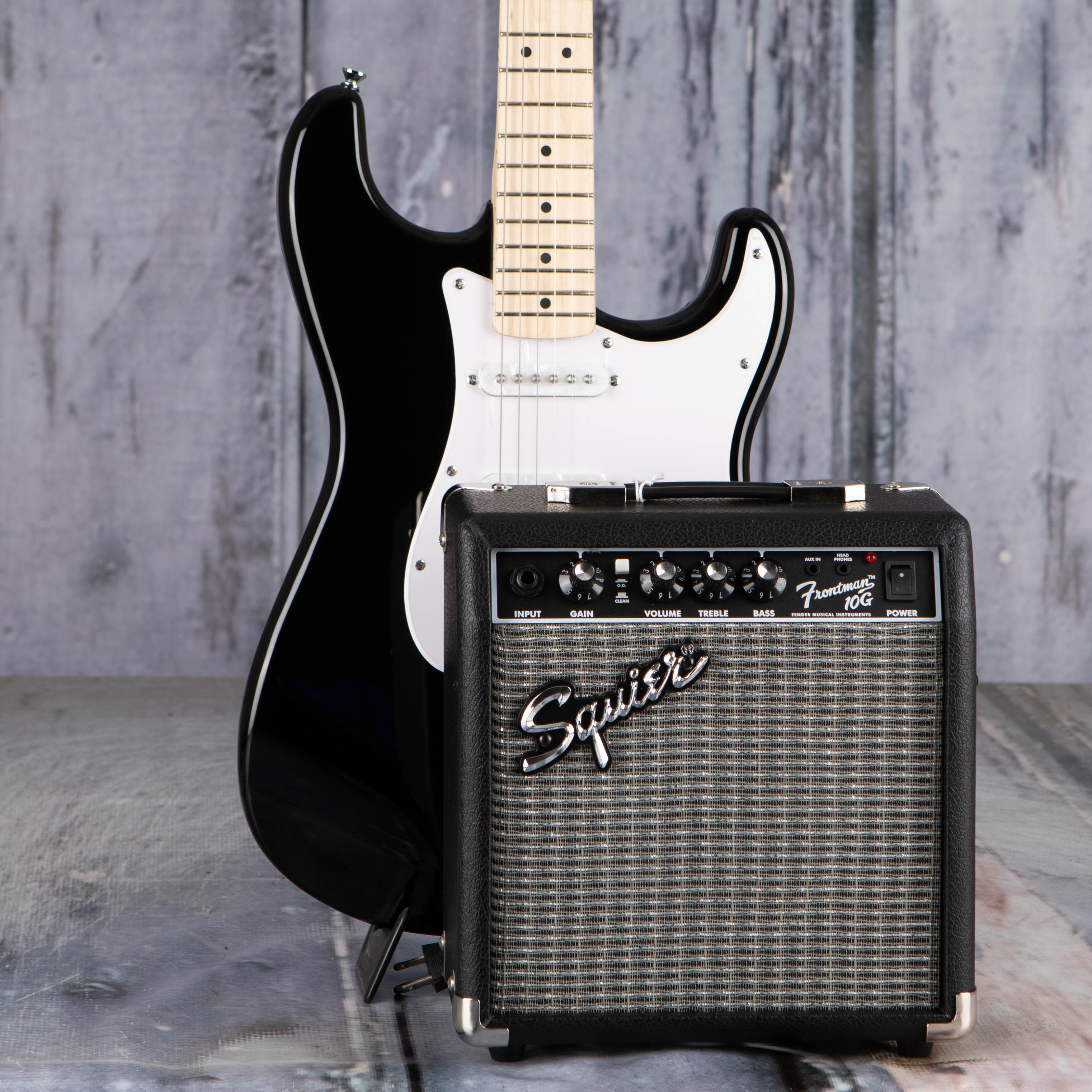 Squier Sonic Stratocaster Guitar & Amplifier Pack, Black, amp