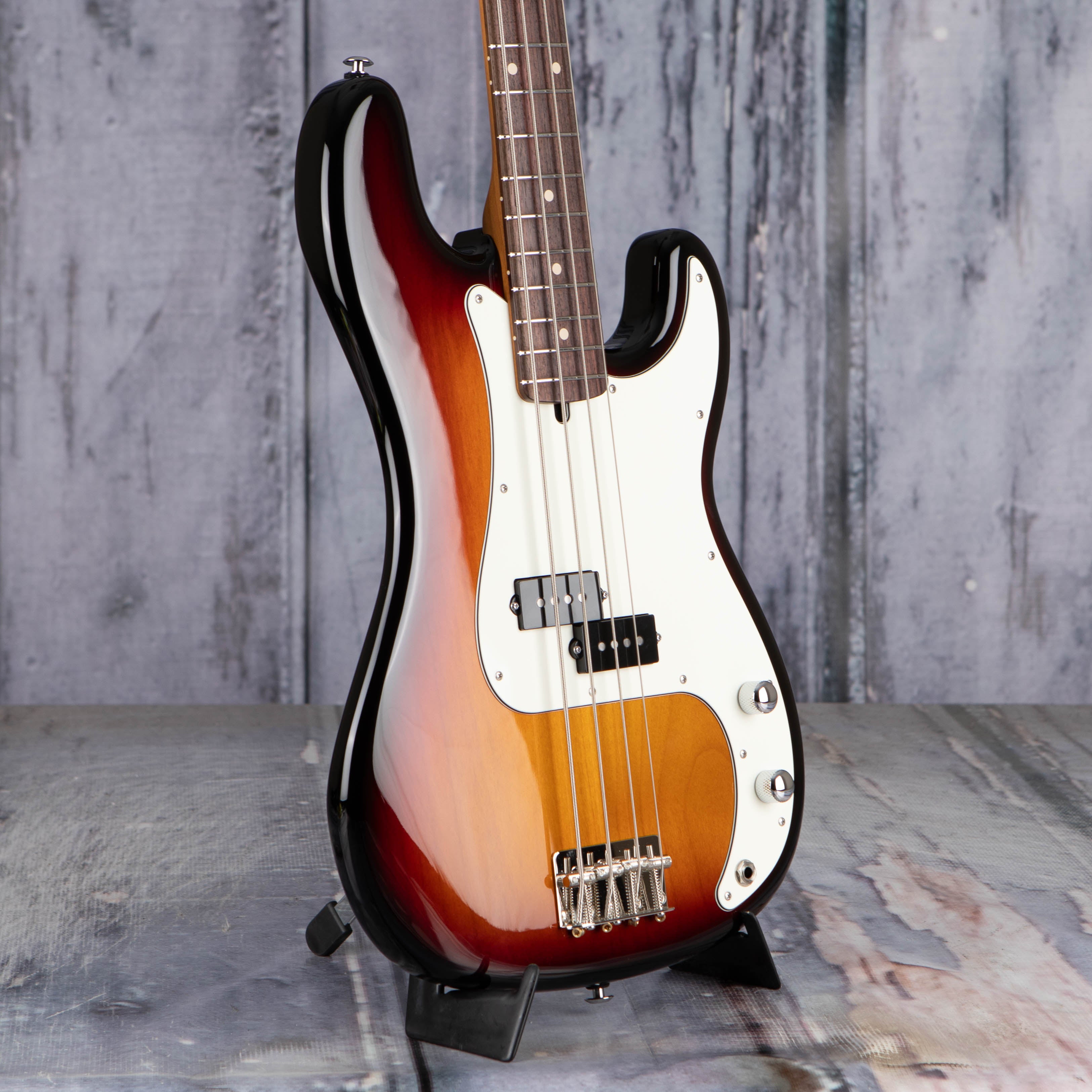 Suhr Classic P Electric Bass Guitar, 3-Tone Burst, angle