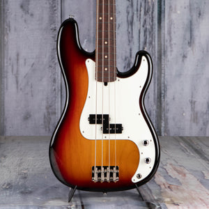 Suhr Classic P Electric Bass Guitar, 3-Tone Burst, front closeup