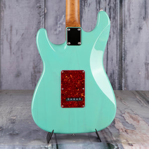 Suhr Classic S Paulownia Electric Guitar, Trans Seafoam Green, back closeup