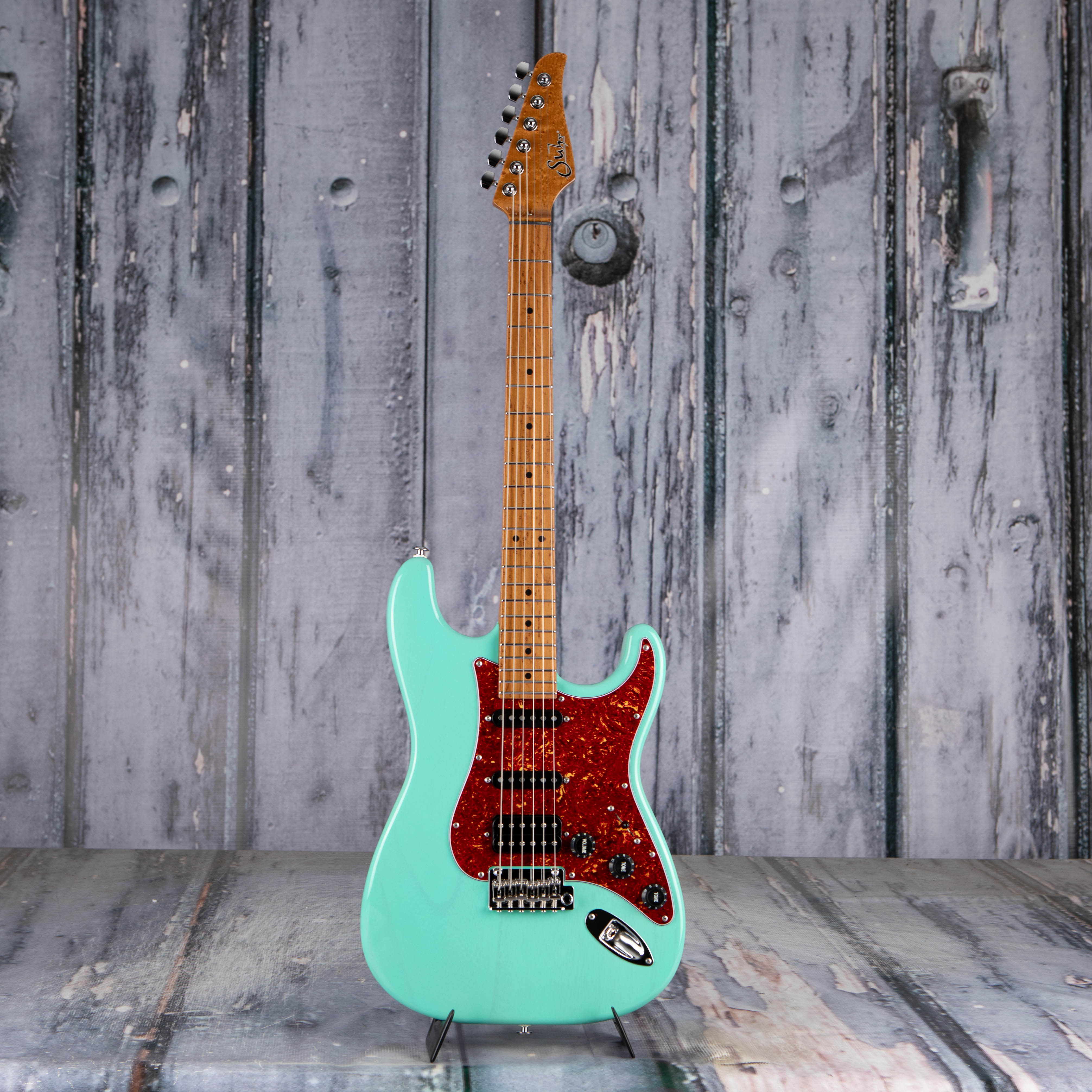 Suhr Classic S Paulownia Electric Guitar, Trans Seafoam Green, front