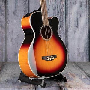 Takamine GB72CE Jumbo Acoustic/Electric Bass Guitar, Brown Sunburst, angle