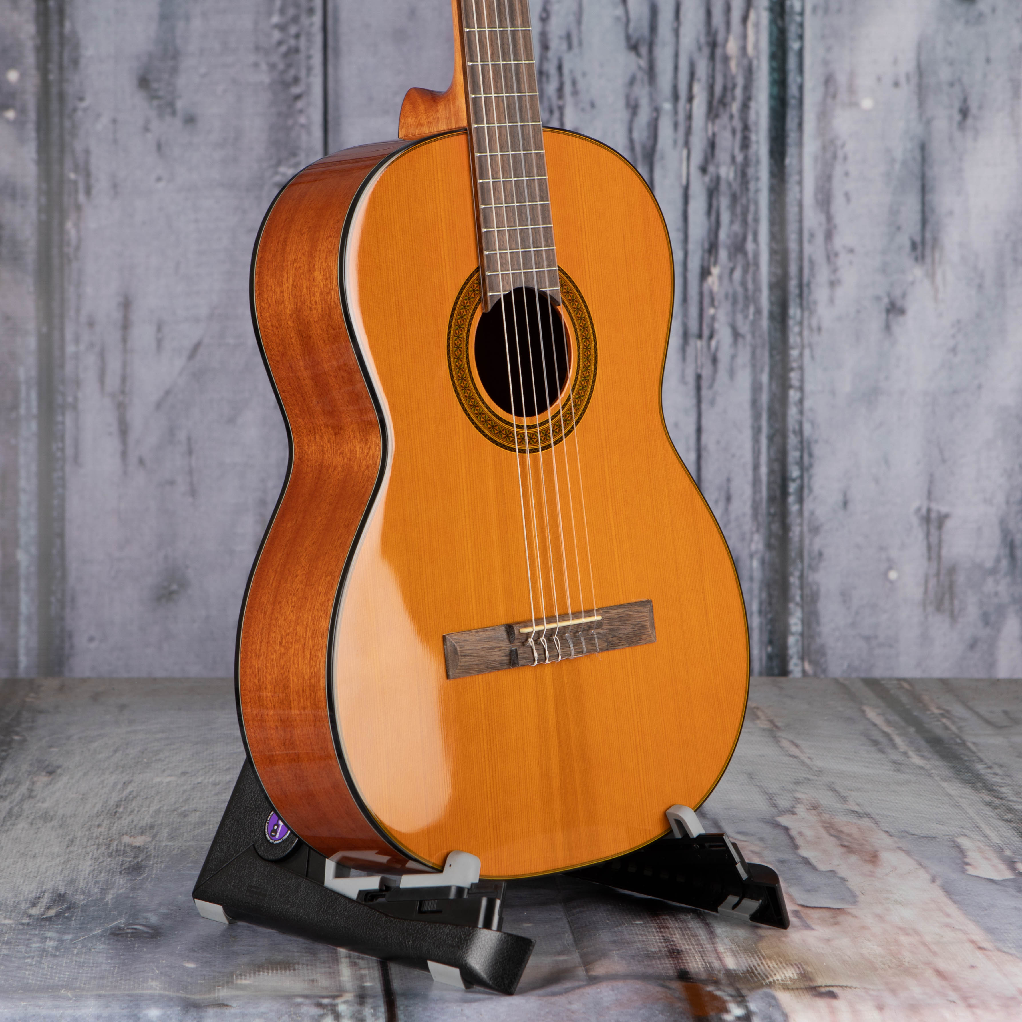 Takamine GC3 Classical Guitar, Natural, angle