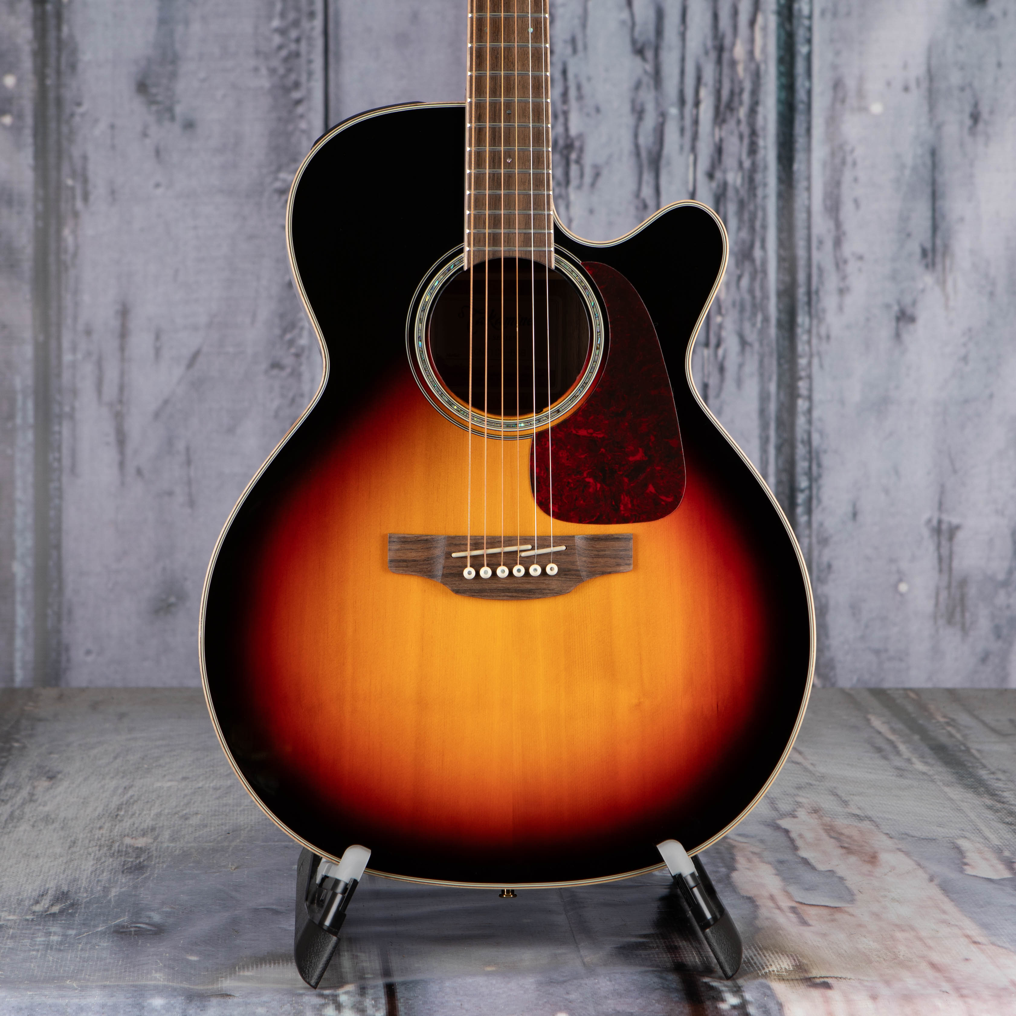 Takamine GN71CE NEX Acoustic/Electric Guitar, Brown Sunburst, front closeup