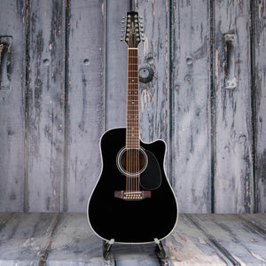 Takamine Legacy EF381SC 12-String Acoustic/Electric Guitar, Gloss Black, front