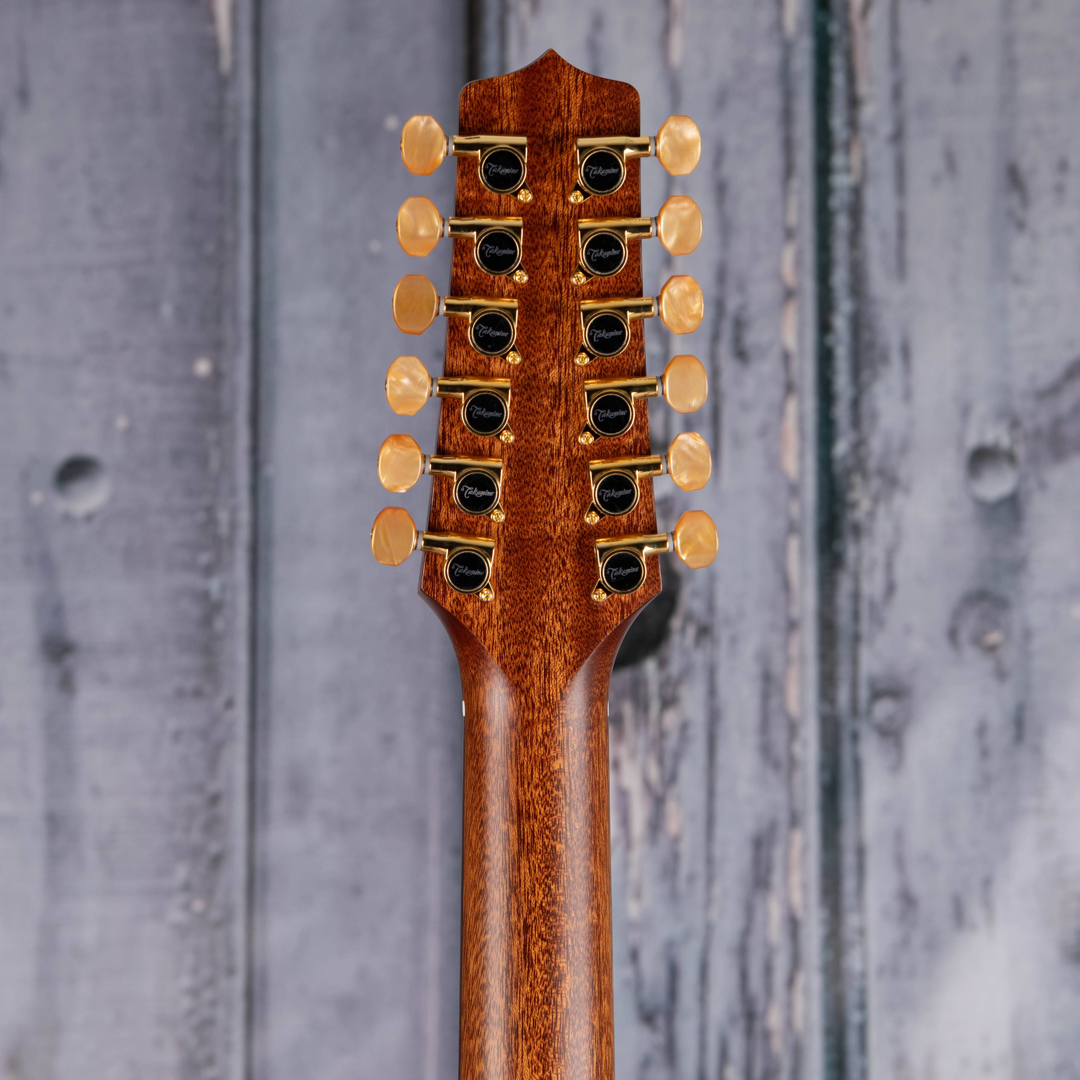 Takamine Legacy P3DC-12 12-String Acoustic/Electric Guitar, Satin Natural, back headstock