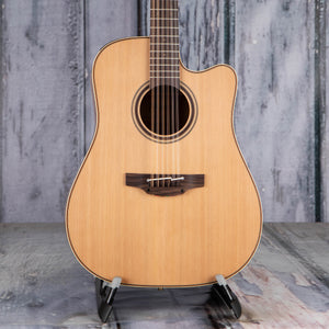 Takamine Legacy P3DC-12 12-String Acoustic/Electric Guitar, Satin Natural, front closeup