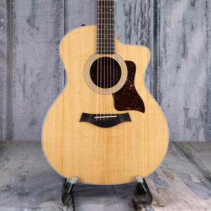 Taylor 214ce Acoustic/Electric Guitar, Natural, front closeup