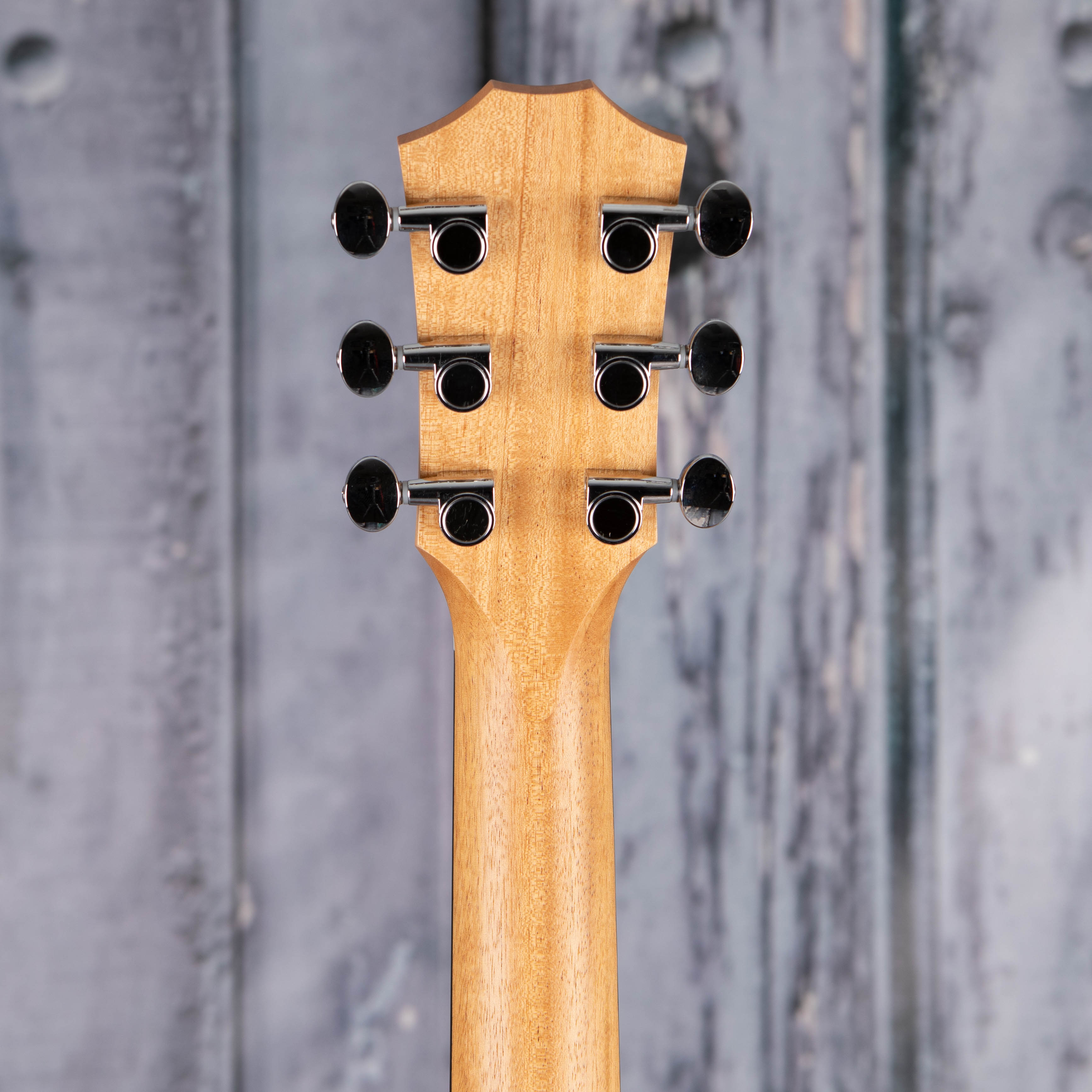 Taylor GS Mini-e Mahogany Acoustic/Electric Guitar, Natural, back headstock