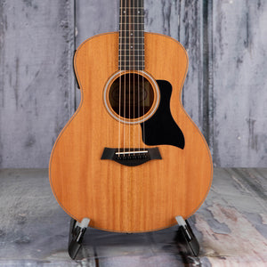 Taylor GS Mini-e Mahogany Acoustic/Electric Guitar, Natural, front closeup