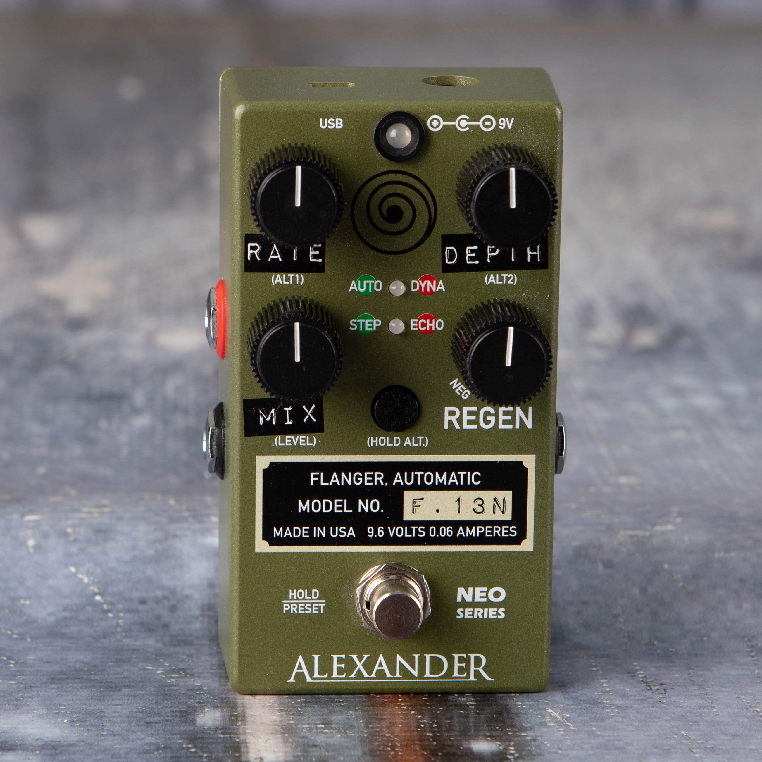 Used Alexander Pedals F-13 Neo Flanger Effects Pedal, front