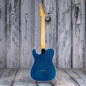 Used Crook Water T-Style Electric Guitar, Blue Sparkle, back