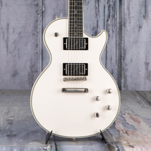 Used Epiphone Jerry Cantrell Prophecy Les Paul Custom Electric Guitar, Bone White, front closeup