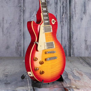 Used Epiphone Les Paul Standard PRO Left-Handed Electric Guitar, 2013, Cherry Sunburst, angle