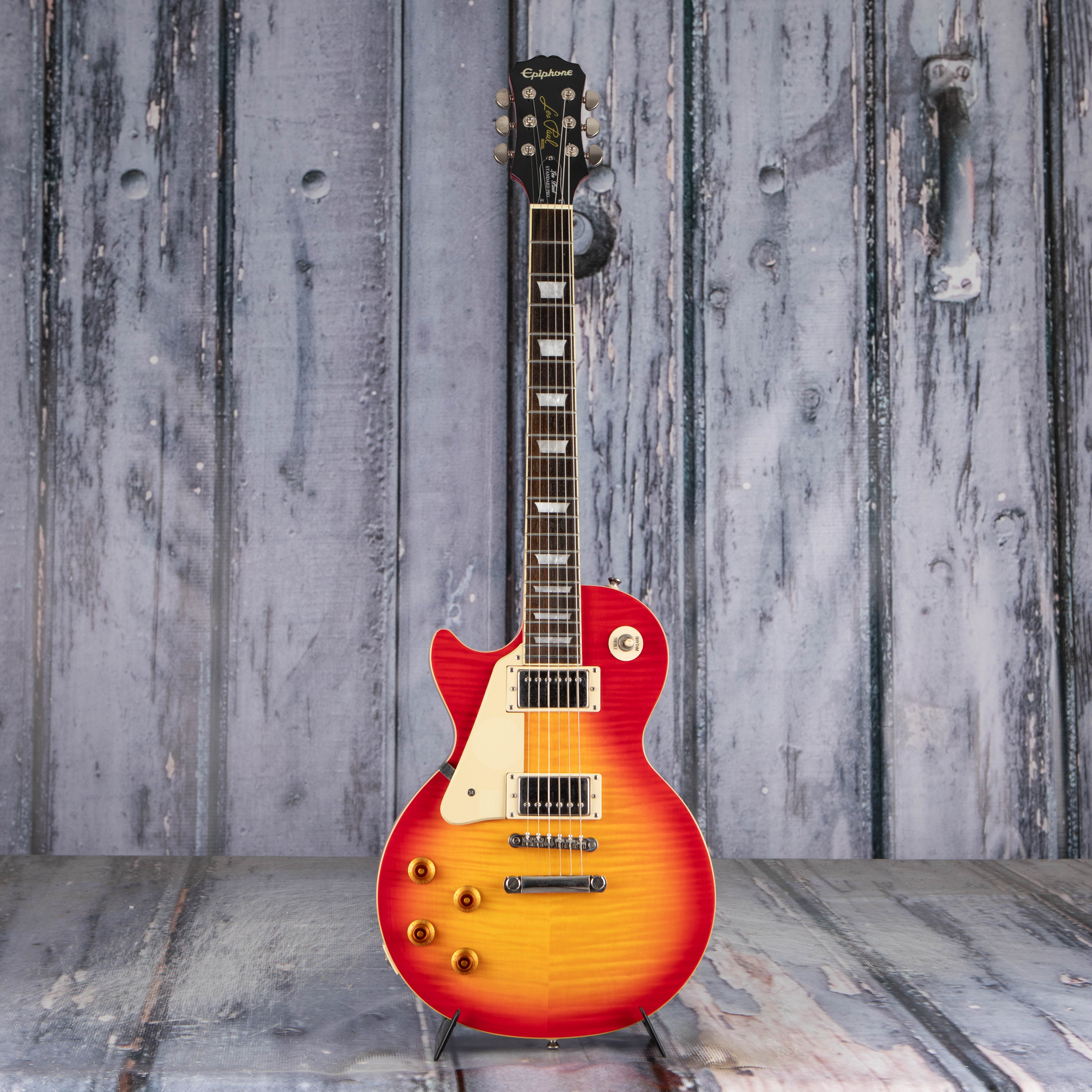 Used Epiphone Les Paul Standard PRO Left-Handed Electric Guitar, 2013, Cherry Sunburst, front