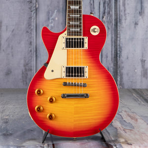 Used Epiphone Les Paul Standard PRO Left-Handed Electric Guitar, 2013, Cherry Sunburst, front closeup