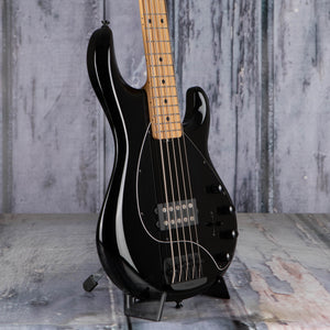 Used Ernie Ball Music Man StingRay 5 5-String Electric Bass Guitar, 2019, Black, angle