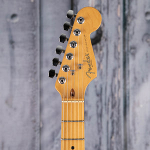 Used Fender American Standard Stratocaster Electric Guitar, 1998, 3-Tone Sunburst, front headstock