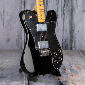 Used Fender American Vintage II 1975 Telecaster Deluxe Electric Guitar, Black, angle