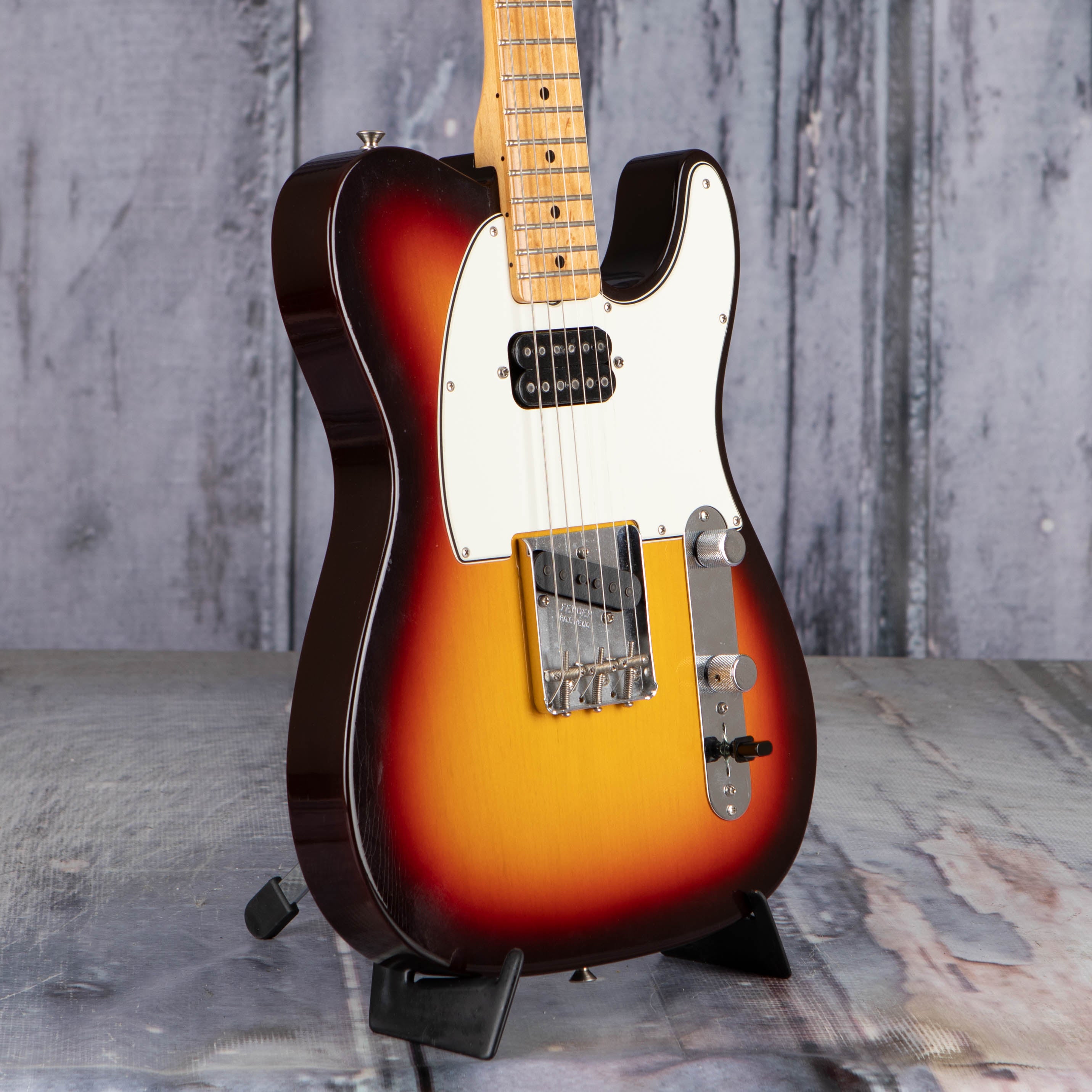 Used Fender Custom Shop '60s Telecaster Light Closet Classic Electric Guitar, Chocolate 3-Tone Sunburst, angle